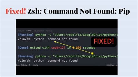 pip install flask zsh command not found pip