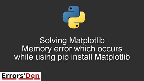 pip install matplotlib error