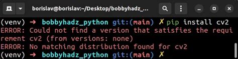 pip install opencv python not working