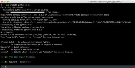 pip install python-docx