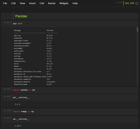 pip list venv