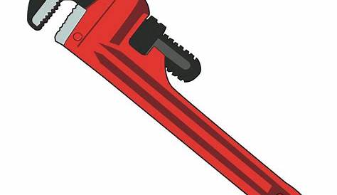 Black silhouette of pipe wrench Royalty Free Vector Image