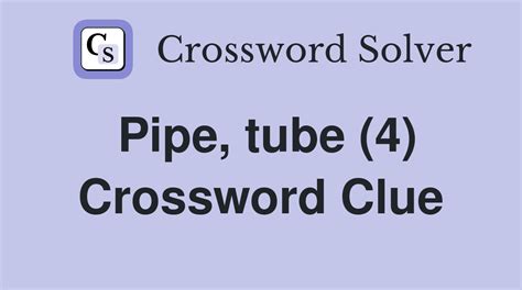 Pipe Holder Crossword