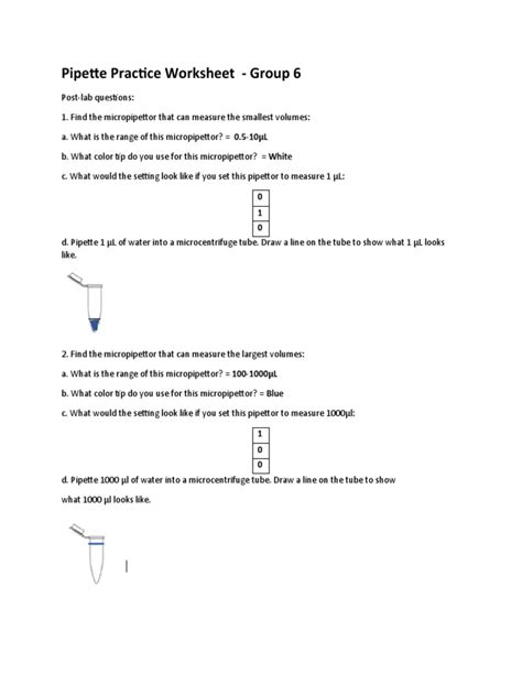 Pipette Reading Practice
