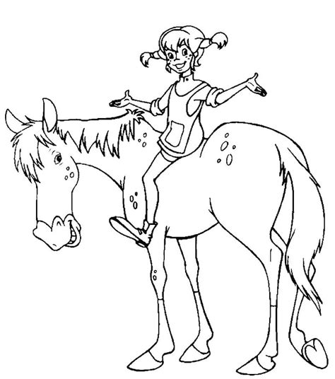 Pippi Longstocking Coloring Page