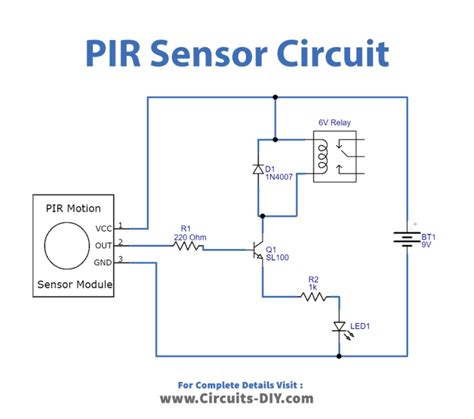Pir Sensor Circuit With Relay