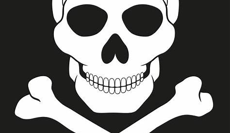 Totenkopf Mit Gekreuzter Knochen-Pirat Vektor Abbildung - Illustration