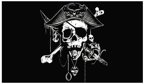 Wallpaper Skulls Pirates Flag Digital Art by Daisy Tran