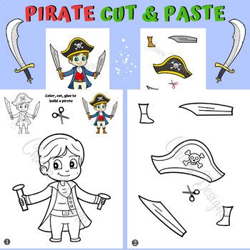Pirate Cut Paste Activity Printable