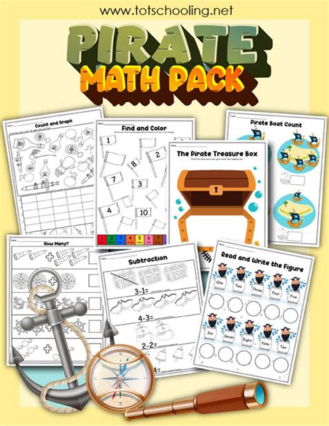 Pirate Math Kindergarten Printable