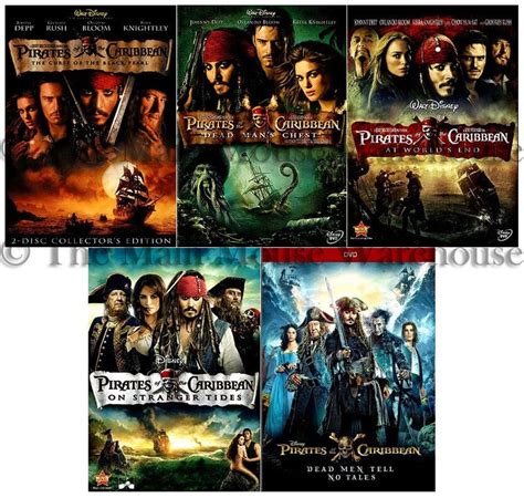 pirates of the caribbean order of movies dvd