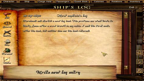 pirates ship log in