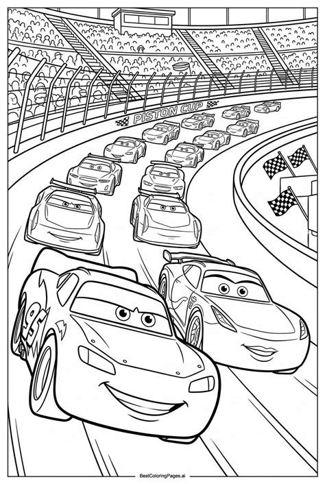 Piston Cup Coloring Page