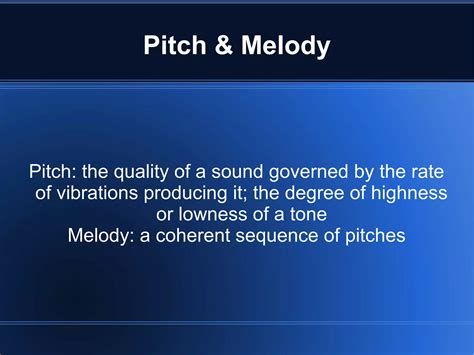 Pitch Melody Example