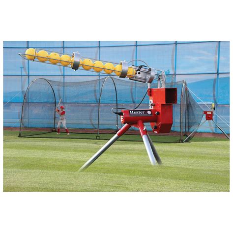 Pitching Machine With Batting Cage