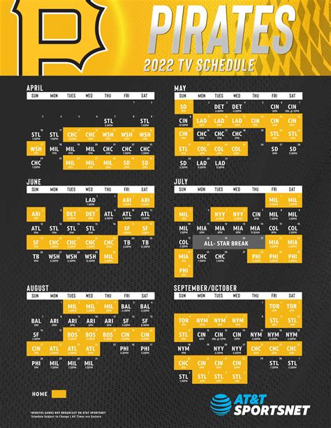 Pittsburgh Pirates Schedule Printable: A Must-Have For Baseball Fans