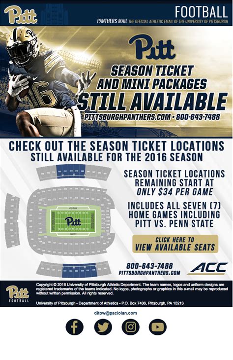 pittsburgh panthers football season tickets