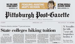 pittsburgh post gazette subscription prices