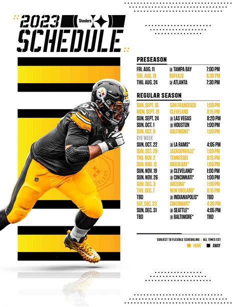 pittsburgh steelers schedule today