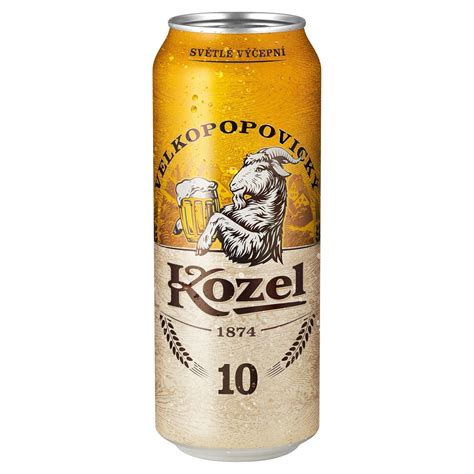 pivo kozel v plechu v akci