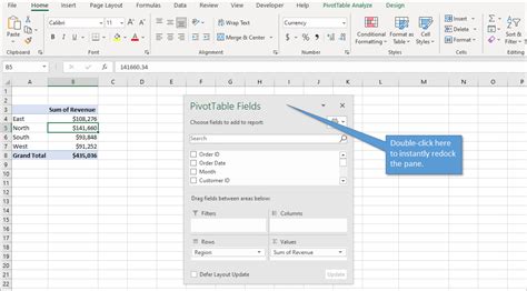 Pivot Table Fields Zoomed In