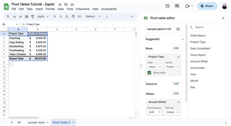 pivot table google sheets multiple sheets