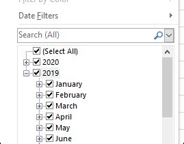 pivot table not automatically grouping dates