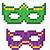 pixel art carnevale maschere