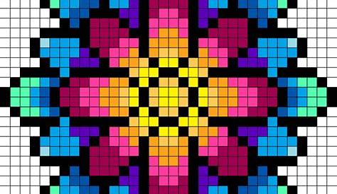 La fleur en pixel art Papier, Karo, Malen