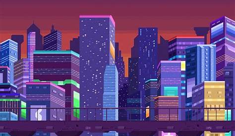 Pixel art city