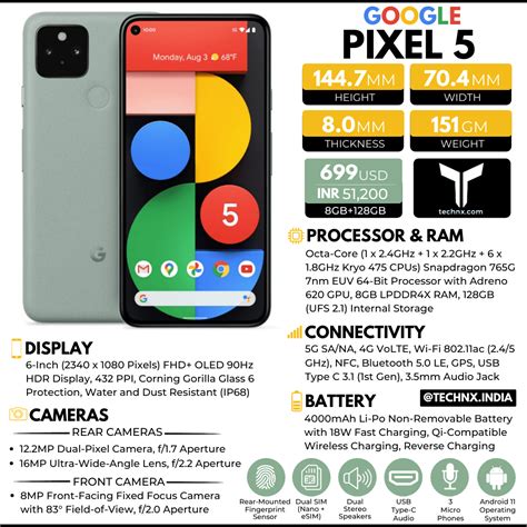 pixel 5 tech specs