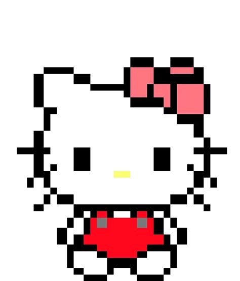 pixel hello kitty art
