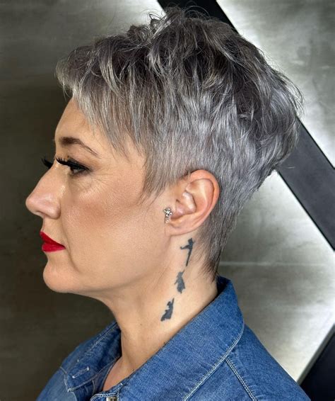 pixie cuts for grey hair over 60