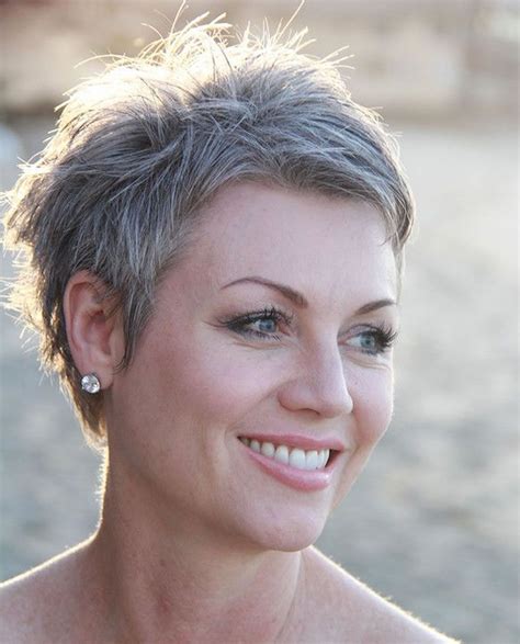  79 Ideas Pixie Hairstyles For Grey Hair Over 50 With Simple Style