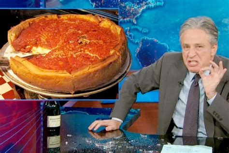 Jon Stewart Rails Against ChicagoStyle Pizza 'It's A F