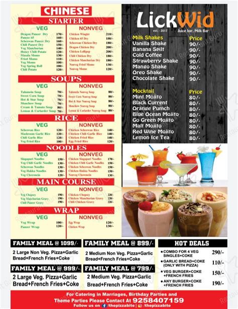 Pizza Bite Dhampur Menu