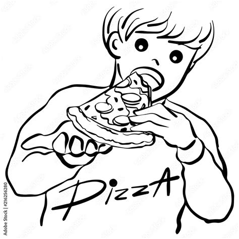 Pizza Boy Drawing