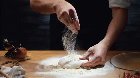pizza dough making