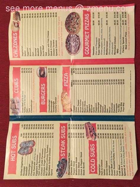 Pizza Factory Riverside Menu
