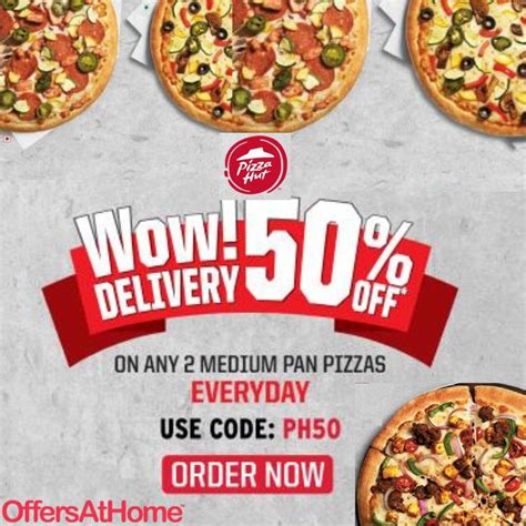 pizza hut 50% off voucher