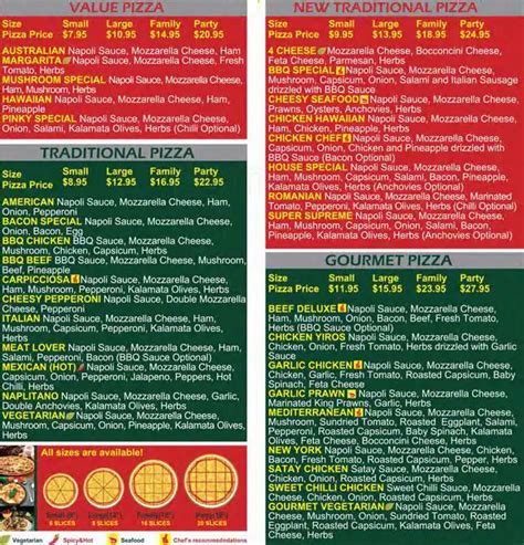 Pizza Joint Marion Menu