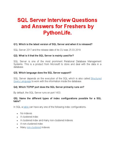 pl sql interview questions for freshers with answers