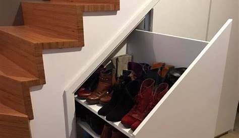 Amenagement placard chaussure sous escalier