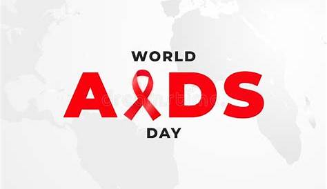World Aids Day Awareness Placard Stock Vector