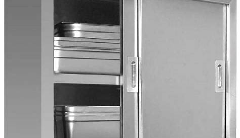 Placard inox traversant portes battantes 700 x 1800 mm