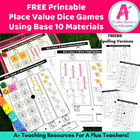 Place Value Game Printable Free