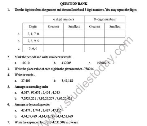 Place Value In Maths For Class 4
