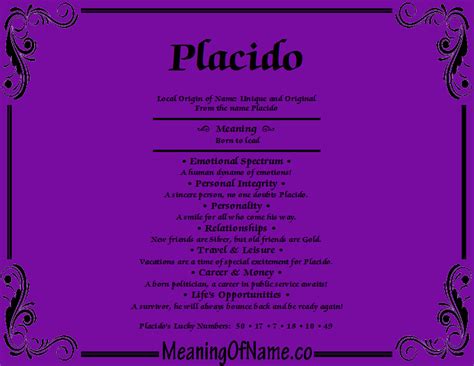 placido meaning
