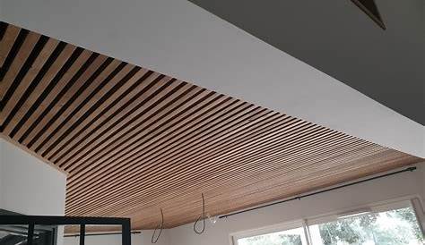 faux plafonds originaux en bois massif façon parquet