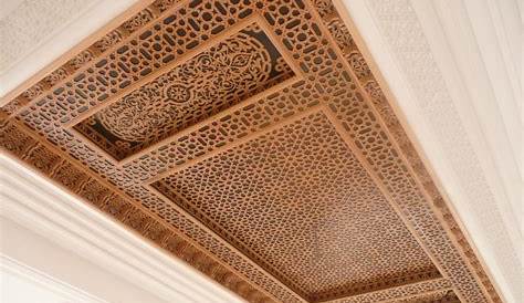 Plafond marocain oriental en platre sculpté Decoration